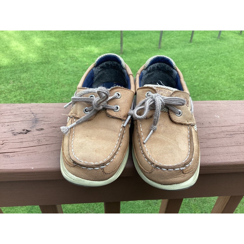 Sperry Top Sider Toddler Boy's Size 13.5M YB46122A Leather Upper Tan